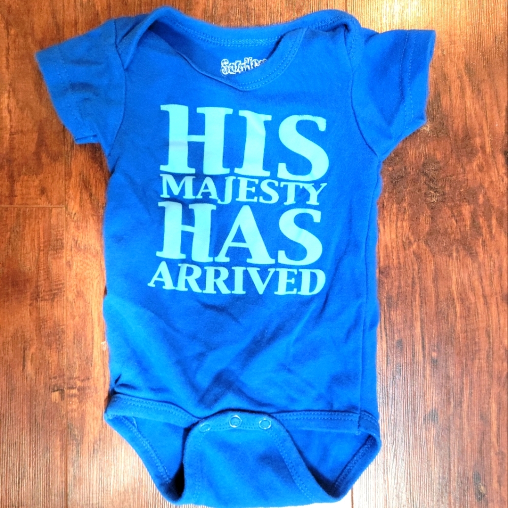 0-6 month "His Majesty" bodysuit